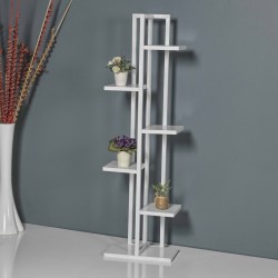 Рафт за растения Tohmajärvi метал 120x34x21cm бял [] - Ghivece, jardiniere