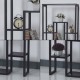 Рафт за растения Blaavandshuk 150 x 60 x 19 cm черен / вид на мрамор []