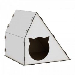 Котешка къща Lani 40x42x40 см бяла [] - Accesorii