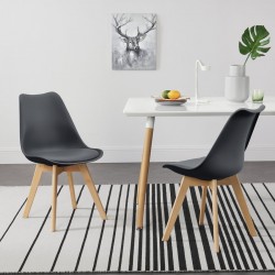 Комплект 4 трапезни стола Fläten 81x49 см сиви - Scaune de dining