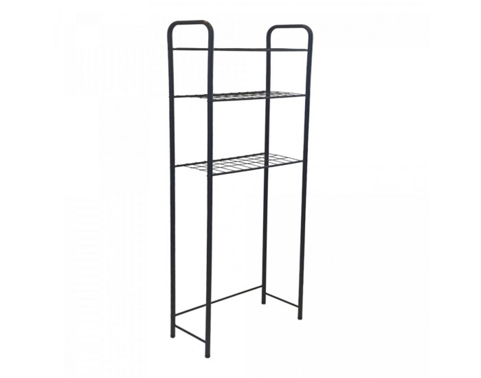 Рафт за тоалетна Nordborg метал 161x52,5x24,5 см черен []