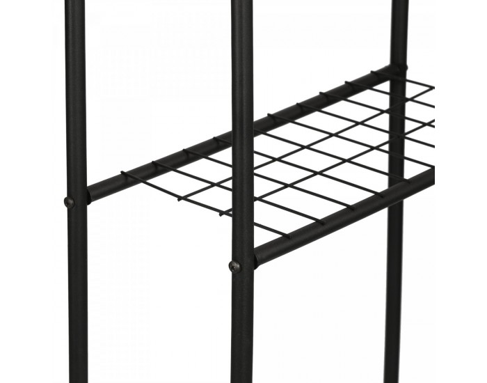 Рафт за тоалетна Nordborg метал 161x52,5x24,5 см черен []