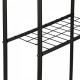 Рафт за тоалетна Nordborg метал 161x52,5x24,5 см черен []