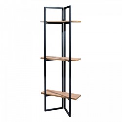 Стоящ рафт Bjerringbro 150 x 55 x 24 cm черен / вид на орех [] - Sonata G