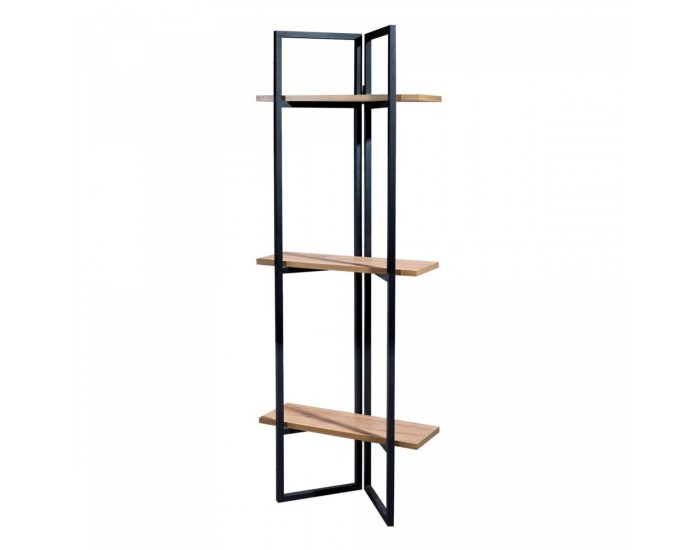Стоящ рафт Bjerringbro 150 x 55 x 24 cm черен / вид на орех []