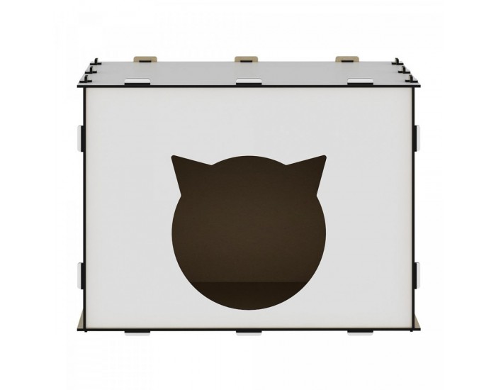 Котешка къща Elba 30x40x35 см бяла []