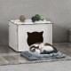 Котешка къща Elba 30x40x35 см бяла []