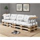 Облегалка за мебели от палети Comfy 40x60x12 см бяла