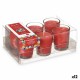 Комплект Ароматни Свещи 16 x 6,5 x 11 cm (12 броя) Чаша Червени плодове