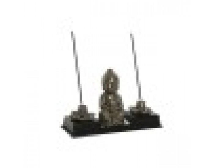 Горелка Home ESPRIT Керамика Дървен MDF Буда 24 x 8 x 14 cm (2 броя)