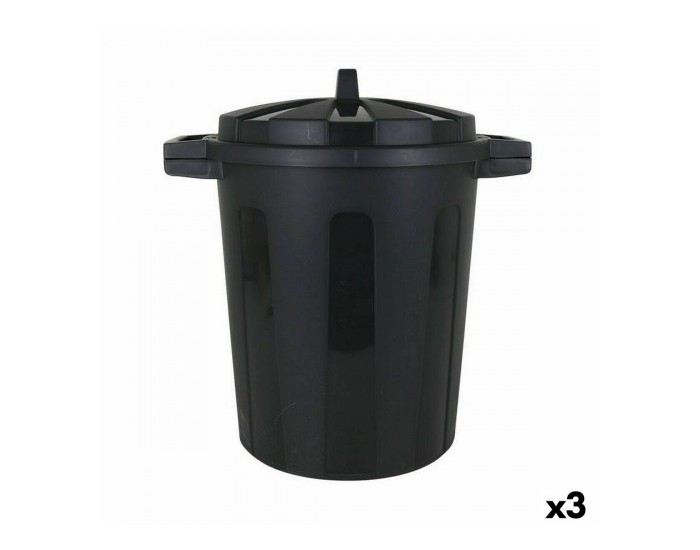 Кошче за Боклук Dem 50 L Черен 55 x 41 x 54 cm (3 броя)