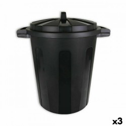 Кошче за Боклук Dem 70 L Черен 56 x 45 x 60 cm (3 броя) - Curățenie și dezinfecție