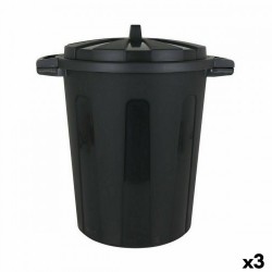 Кошче за Боклук Dem 100 L Черен 64 x 54 x 68 cm (3 броя) - Curățenie și dezinfecție