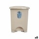 Кошче с педал Бежов Пластмаса 10 L (8 броя)