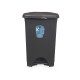 Кошче с педал Антрацит Пластмаса 50 L (3 броя)