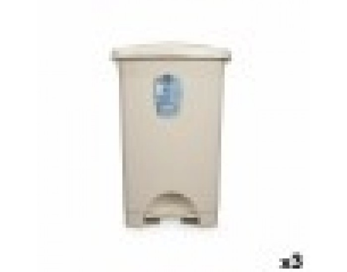 Кошче с педал Бежов Пластмаса 50 L (3 броя)