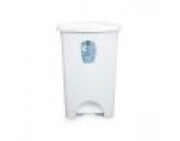 Кошче с педал Бял Пластмаса 50 L (3 броя)