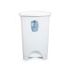 Кошче с педал Бял Пластмаса 50 L (3 броя)