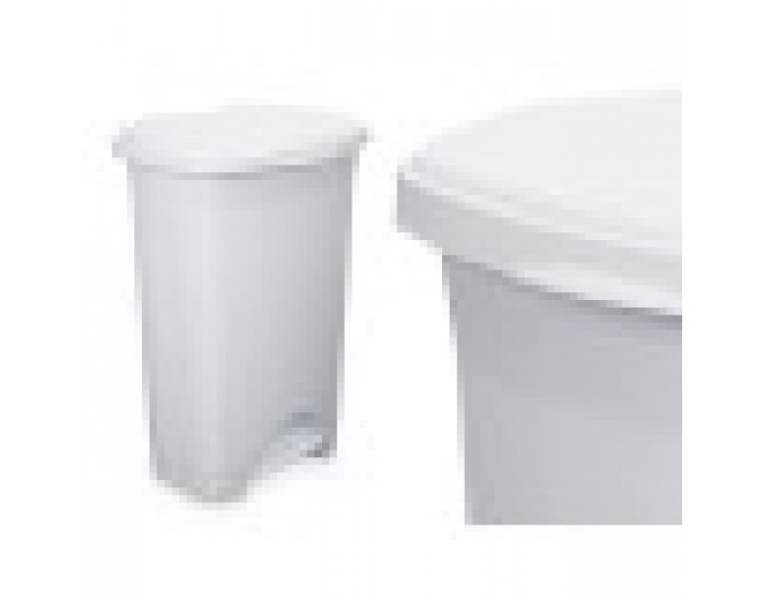 Кошче с педал Бял Пластмаса 50 L (3 броя)