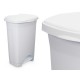Кошче с педал Бял Пластмаса 50 L (3 броя)