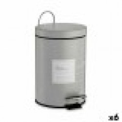 Кошче с педал Beauty Products Бял Сив Стомана Пластмаса 3 L (6 броя) - Curățenie și dezinfecție