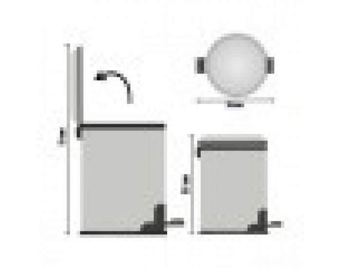 Кошче с педал Berilo B0010-7L Сребрист Неръждаема стомана Пластмаса 7 L (4 броя)