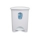 Кошче с педал Бял Пластмаса 30 L (4 броя)