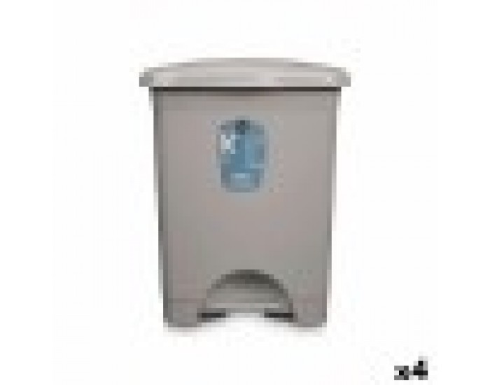 Кошче с педал Сив Пластмаса 30 L (4 броя)
