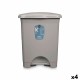 Кошче с педал Сив Пластмаса 30 L (4 броя)