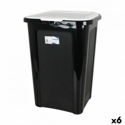 Кошче за Боклук Tontarelli Coverline Бял 44 L Черен 38,5 x 34,5 x 54,5 cm (6 броя) - Curățenie și dezinfecție