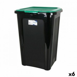 Кошче за Боклук Tontarelli Coverline Зелен 44 L Черен 38,5 x 34,5 x 54,5 cm (6 броя) - Curățenie și dezinfecție