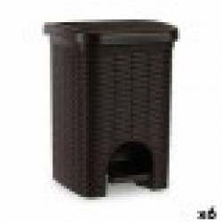 Кошче с педал Stefanplast Elegance Кафяв Пластмаса 6 L 20,5 x 28 x 20,5 cm (6 броя) - Curățenie și dezinfecție