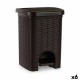 Кошче с педал Stefanplast Elegance Кафяв Пластмаса 6 L 20,5 x 28 x 20,5 cm (6 броя)