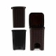 Кошче с педал Stefanplast Elegance Кафяв Пластмаса 6 L 20,5 x 28 x 20,5 cm (6 броя)