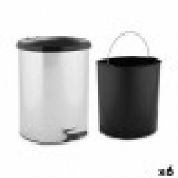 Кошче с педал Сребрист Пластмаса 11 L (6 броя) - Berilo