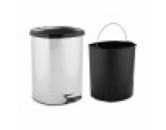 Кошче с педал Сребрист Пластмаса 11 L (6 броя)