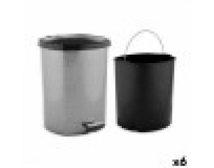 Кошче с педал Тъмно сив Пластмаса 11 L (6 броя)
