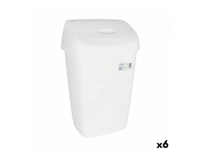 Кошче за боклук Tontarelli Aurora Накланящ се Бял 50 L (6 броя)