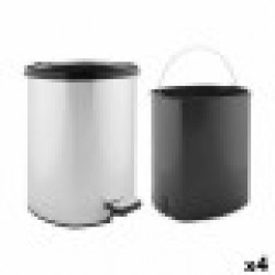 Кошче с педал Сребрист Пластмаса 20 L (4 броя) - Berilo