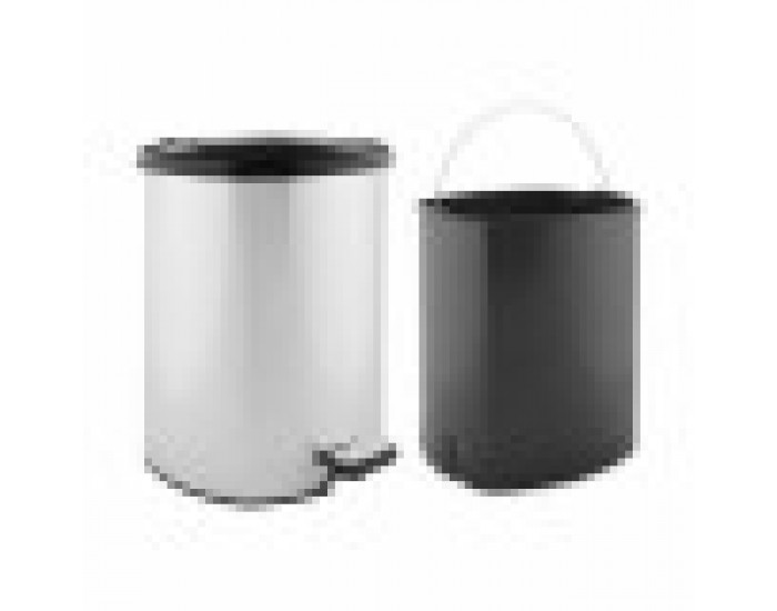 Кошче с педал Сребрист Пластмаса 20 L (4 броя)