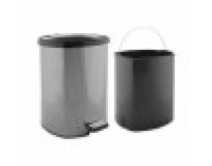 Кошче с педал Тъмно сив Пластмаса 20 L (4 броя)