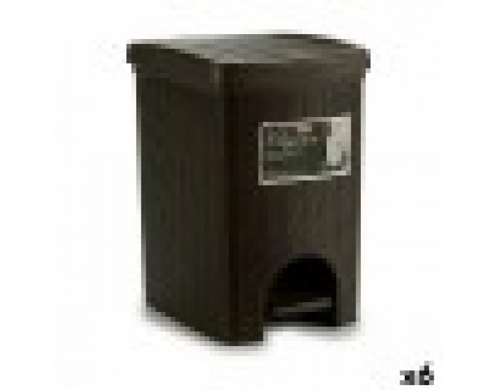 Кошче с педал Stefanplast Elegance Кафяв Пластмаса 20 L 27,5 x 38,5 x 31 cm (6 броя)
