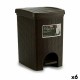 Кошче с педал Stefanplast Elegance Кафяв Пластмаса 20 L 27,5 x 38,5 x 31 cm (6 броя)