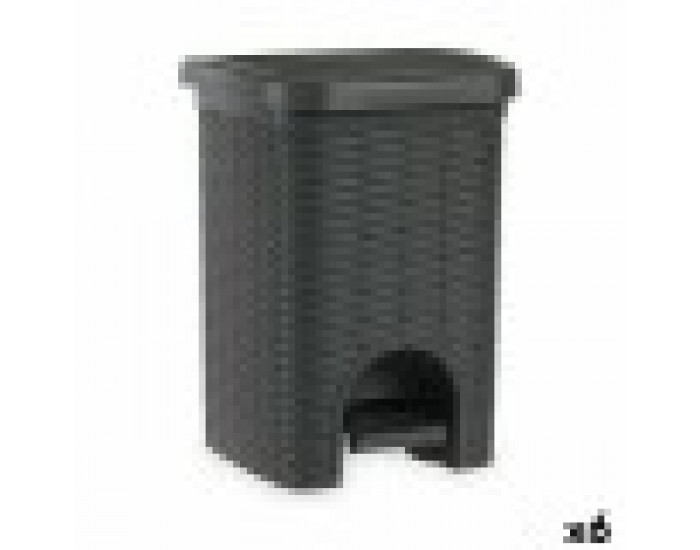 Кошче с педал Stefanplast Elegance Сив Пластмаса 20 L 27 x 39 x 30,5 cm (6 броя)