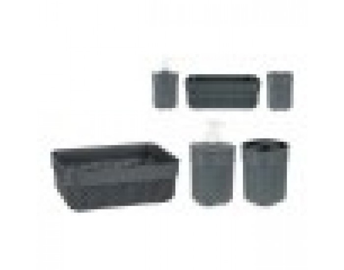 Комплект за Баня Антрацит Пластмаса (3 pcs)