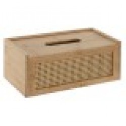Кутия за кърпички Home ESPRIT Бамбук Pатан 25 x 13 x 10 cm - Home esprit