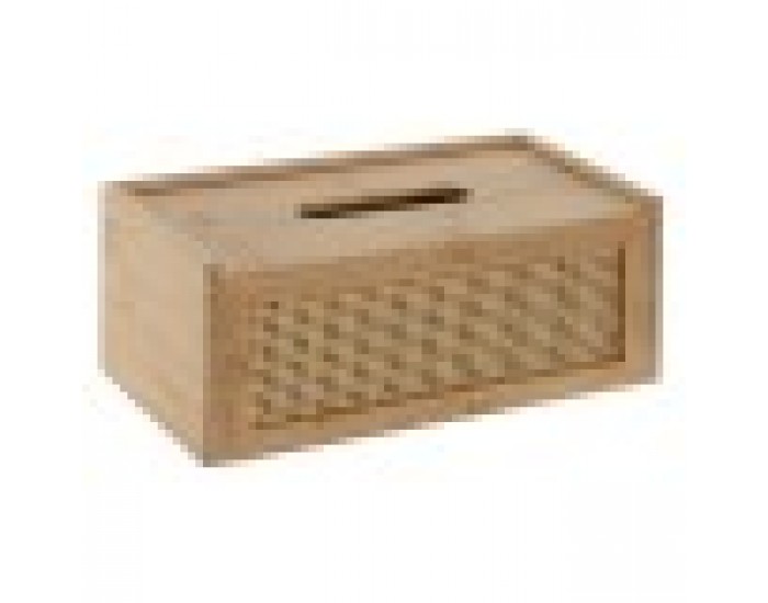 Кутия за кърпички Home ESPRIT Бамбук Pатан 25 x 13 x 10 cm