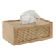 Кутия за кърпички Home ESPRIT Бамбук Pатан 25 x 13 x 10 cm