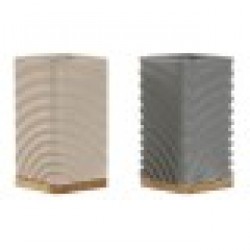 Поставка за четка за зъби Home ESPRIT Сив Сметана Бамбук Dolomite 7 x 7 x 12 cm (2 броя) - Produse pentru baie și WC