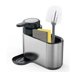 Дозатор за Сапун DKD Home Decor Кухня Сребрист Неръждаема стомана ABS (18 x 13 x 16 cm) - Dkd home decor